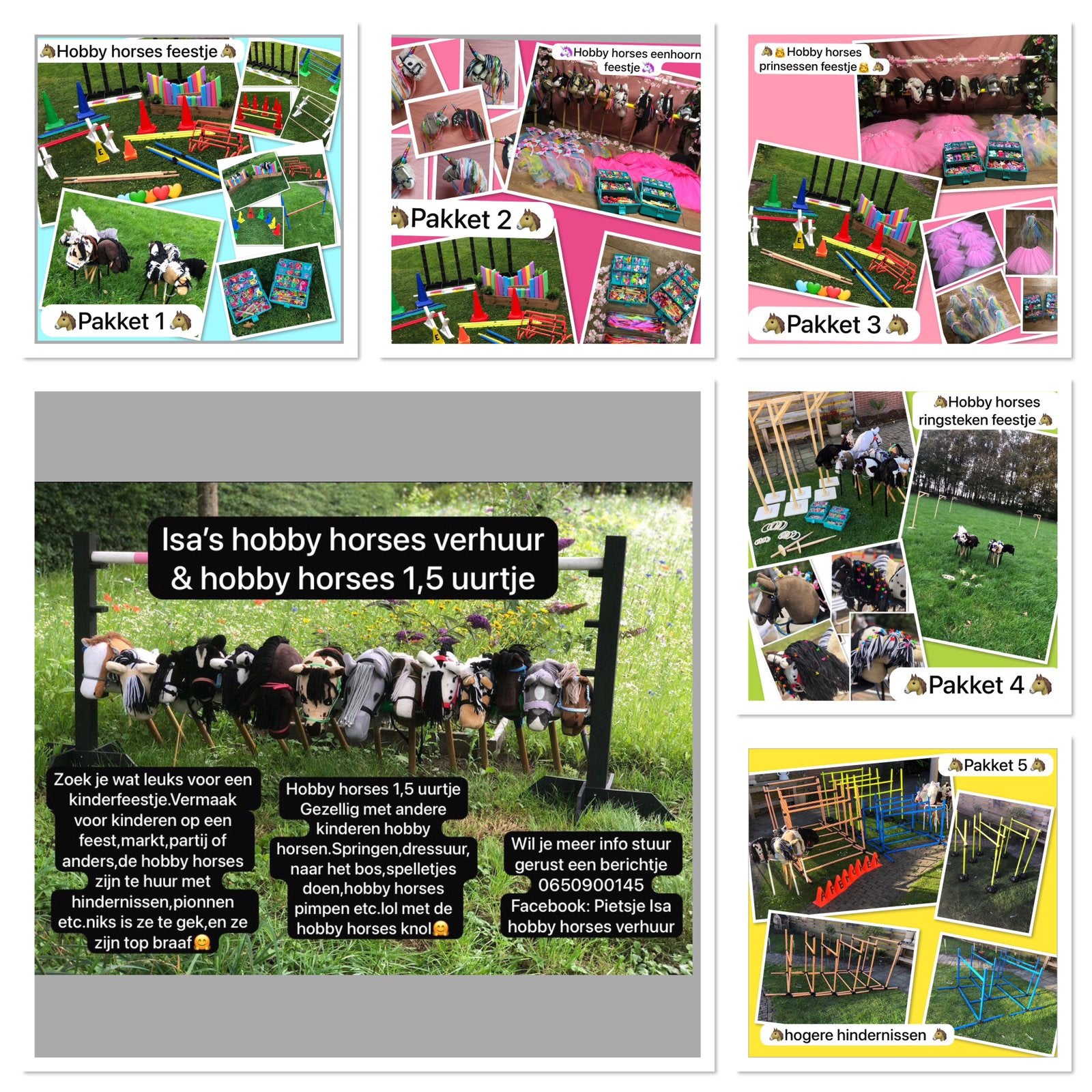 Hobby horses hindernissen feestje paarden feestje, Ophalen of Verzenden, Nieuw
