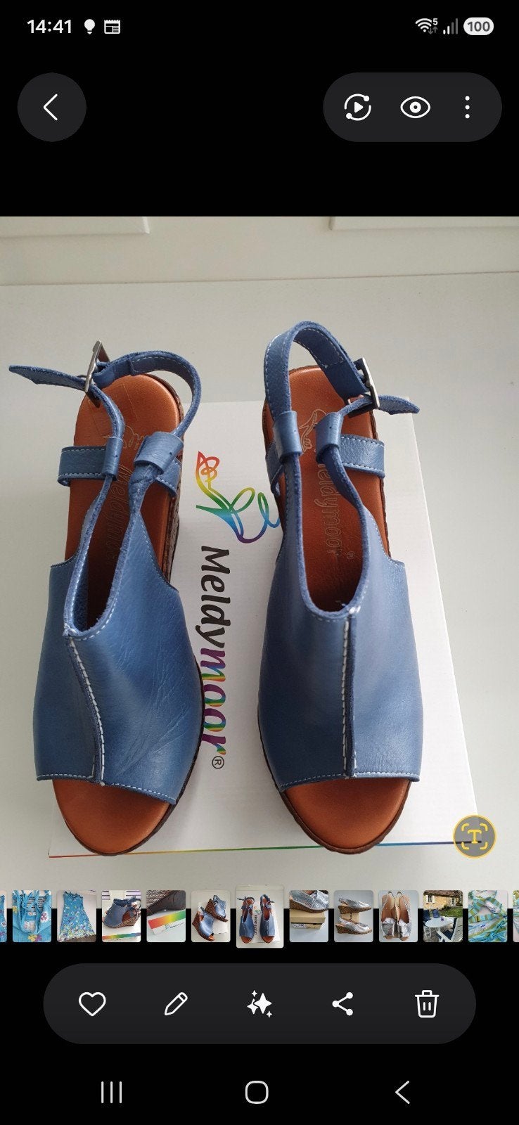 Blauwe zomer schoenen met hoge hak maat 37, Blauw, Nieuw, Ophalen of Verzenden, Meldymoor