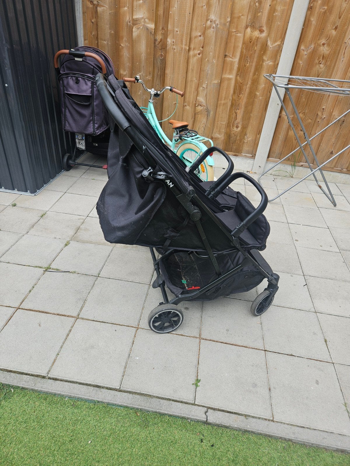 DERYAN kinder wagen 2 persoons, Kinderen en Baby's, Buggy's, Ophalen, Zo goed als nieuw, Overige merken, Zonnekap