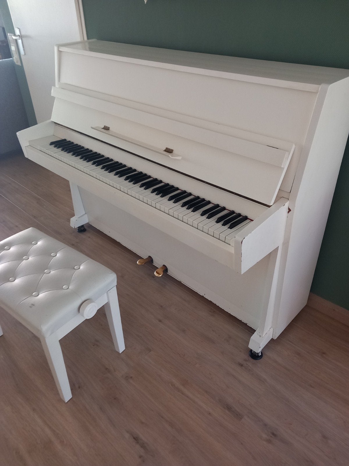 Witte piano, zeker gebruikt, Ophalen, Gebruikt, Wit, Piano