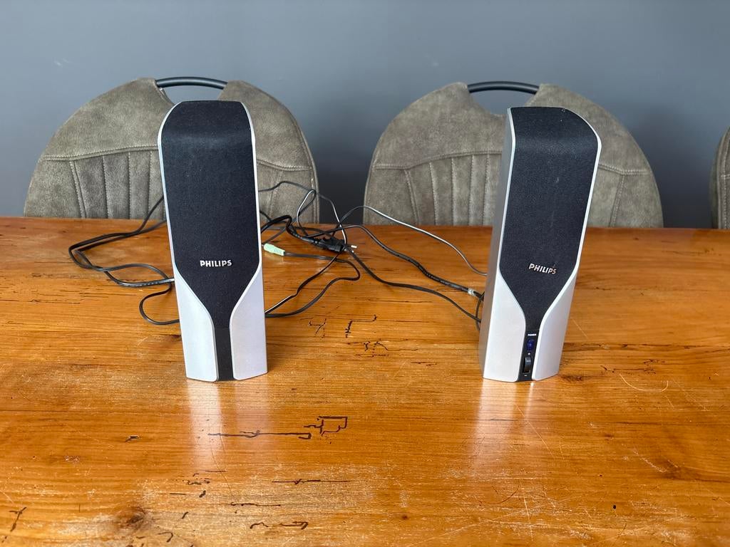 Philips pc speakers, Computers en Software, Pc speakers, Ophalen of Verzenden, Gebruikt, Audiokanaal 2