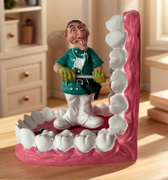 Retro Tandarts prachtig decoratief beeldje (14cm), Ophalen of Verzenden, Nieuw, Dier