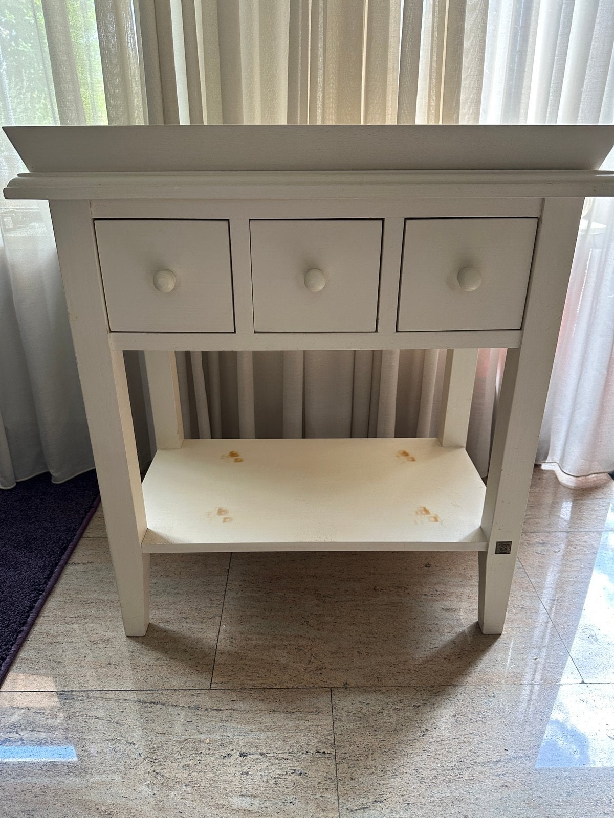 Prachtig Riviera Maison ladenkastje in gebroken wit., Huis en Inrichting, Tafels | Sidetables, Ophalen, Gebruikt, 50 tot 100 cm