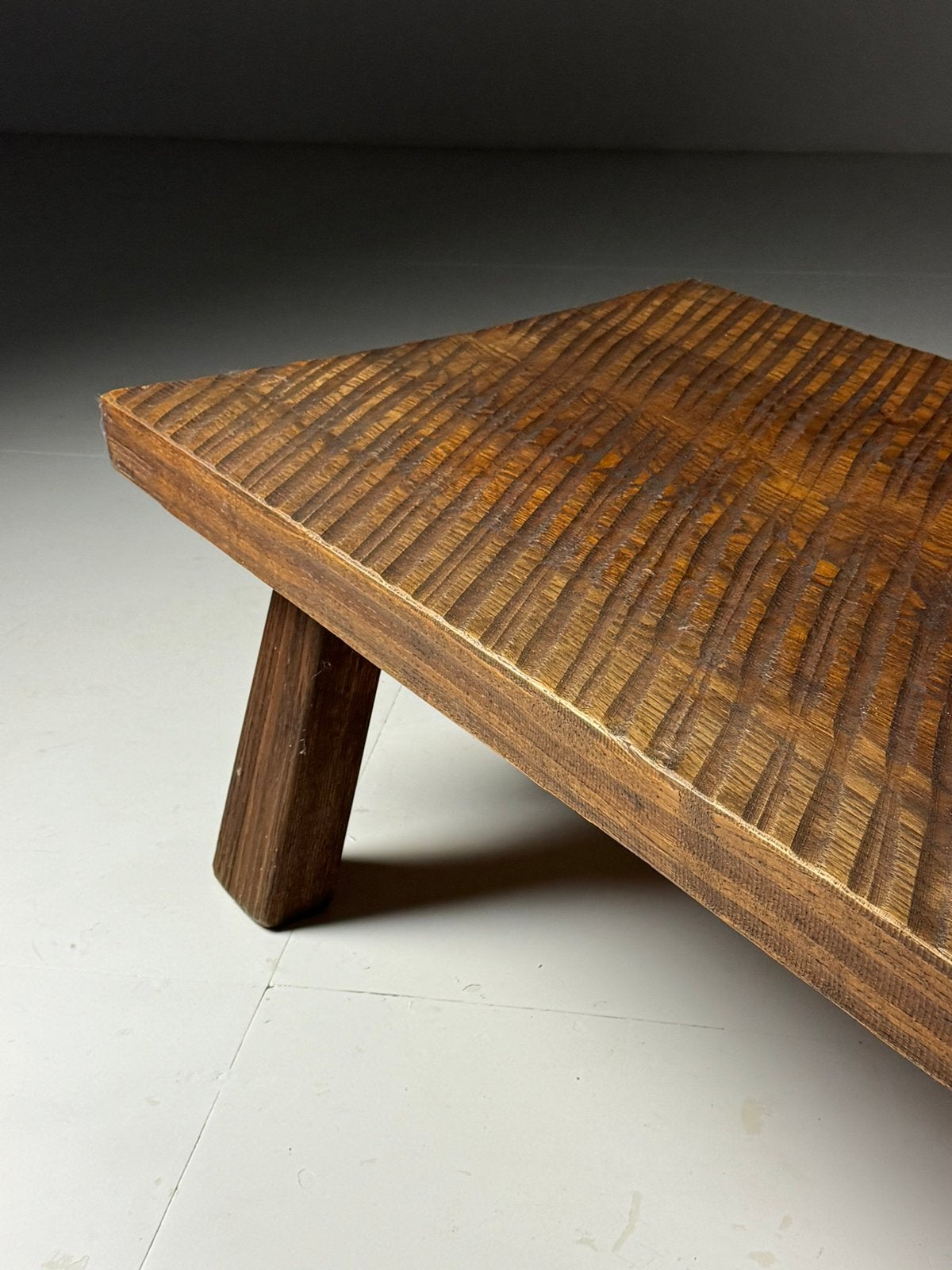 Brutalist salontafel eiken 70s, Ophalen