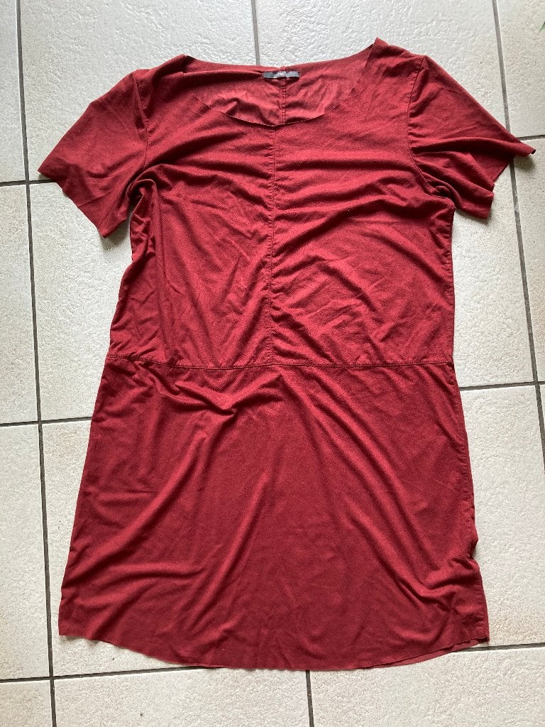 leuke steenrood kleurig jurkje Hema maat M, Maat 38/40 (M), Ophalen of Verzenden, Gedragen, Hema