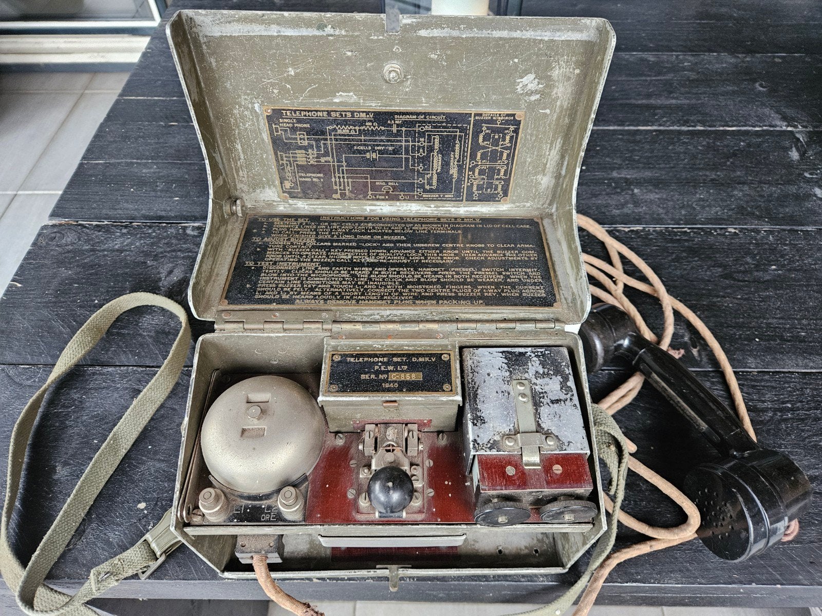 Canadese/Engelse wo2 Veldtelefoon - Telefoon Set D., Ophalen of Verzenden