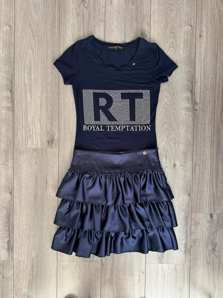 Rokje en shirtje van Royal Temptation maat s, Kleding | Dames, Blauw, Ophalen of Verzenden, Zo goed als nieuw, Maat 36 (S)