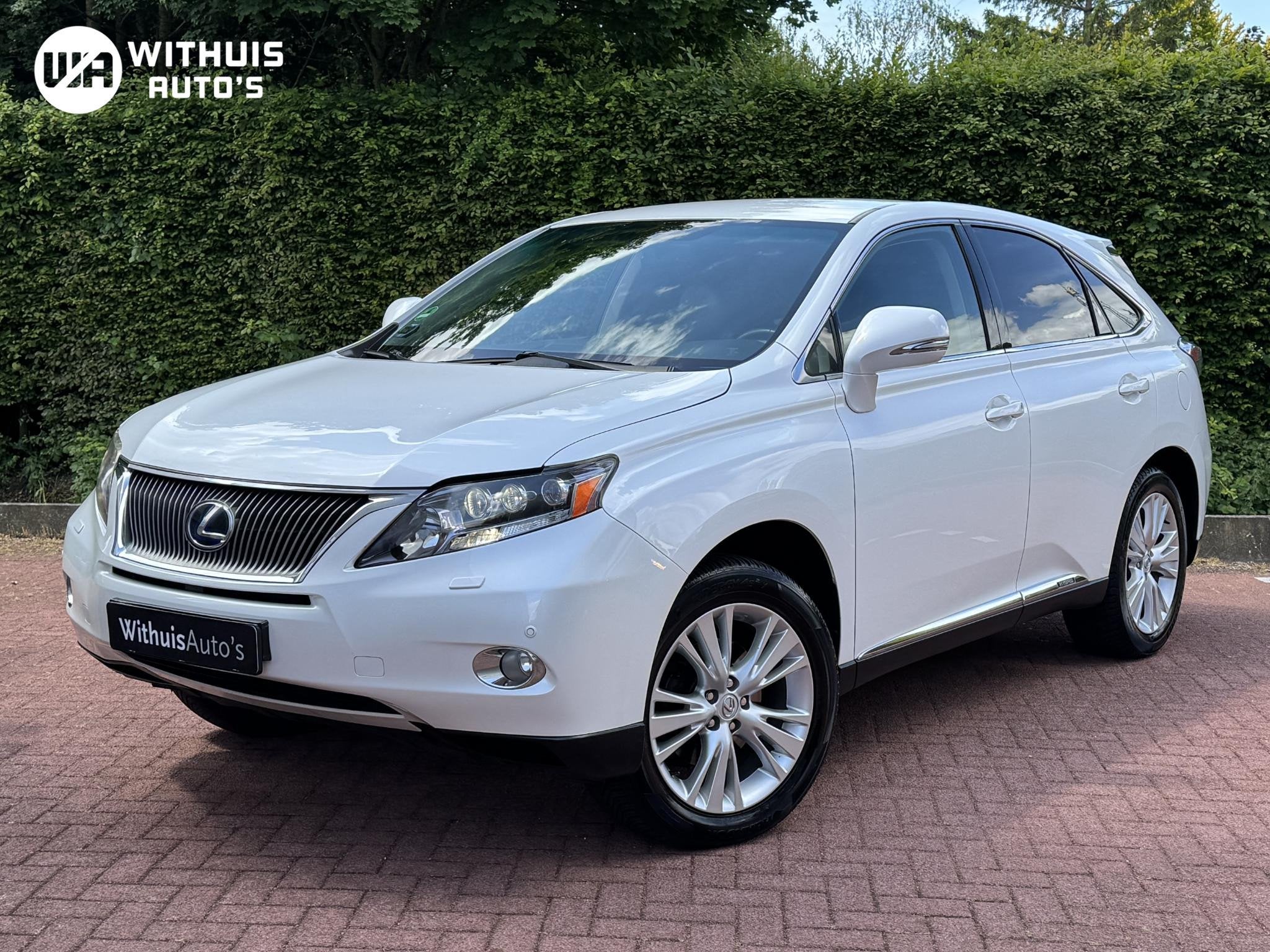 Lexus RX 450h Pearl-white/Zwart leder LED, Auto's, Automaat, Gebruikt, Wit, Leder