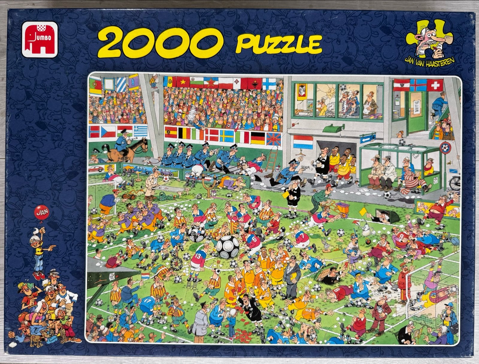 Jan van Haasteren Voetbal Puzzel 2000 Stukjes, Ophalen, Meer dan 1500 stukjes, Zo goed als nieuw, Legpuzzel