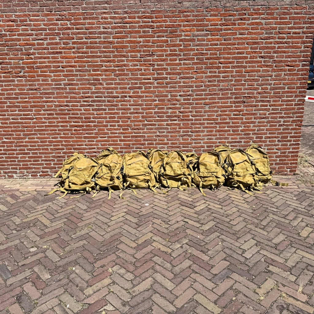Kaki Legerrugzakken 55L | Set 13x | Bootcamp | Outdoor, Sieraden, Tassen en Uiterlijk, Tassen | Rugtassen, 40 cm of meer, Gebruikt