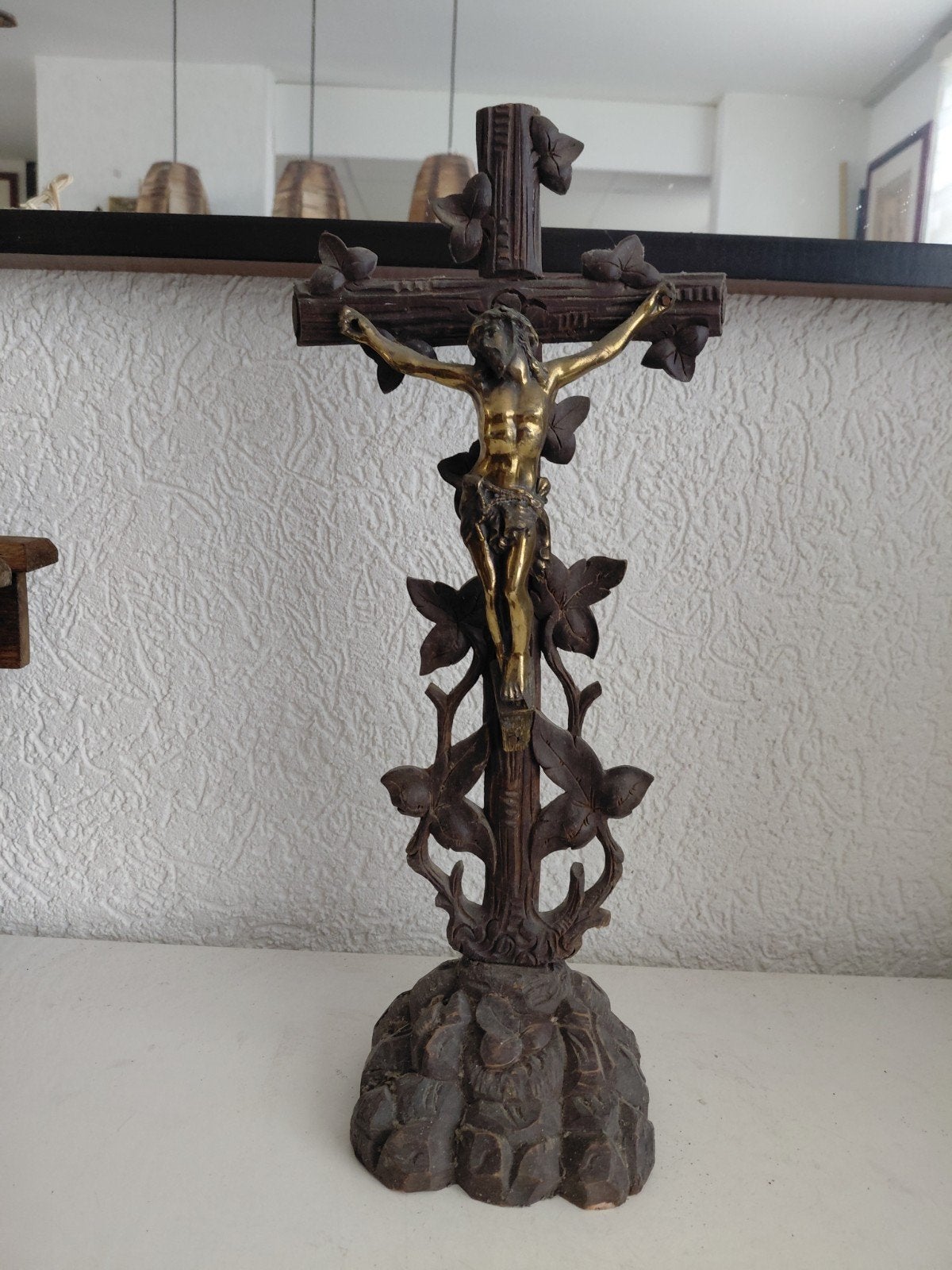 Antiek kruisbeeld, Verzamelen, Ophalen of Verzenden, Gebruikt, Beeld(je)