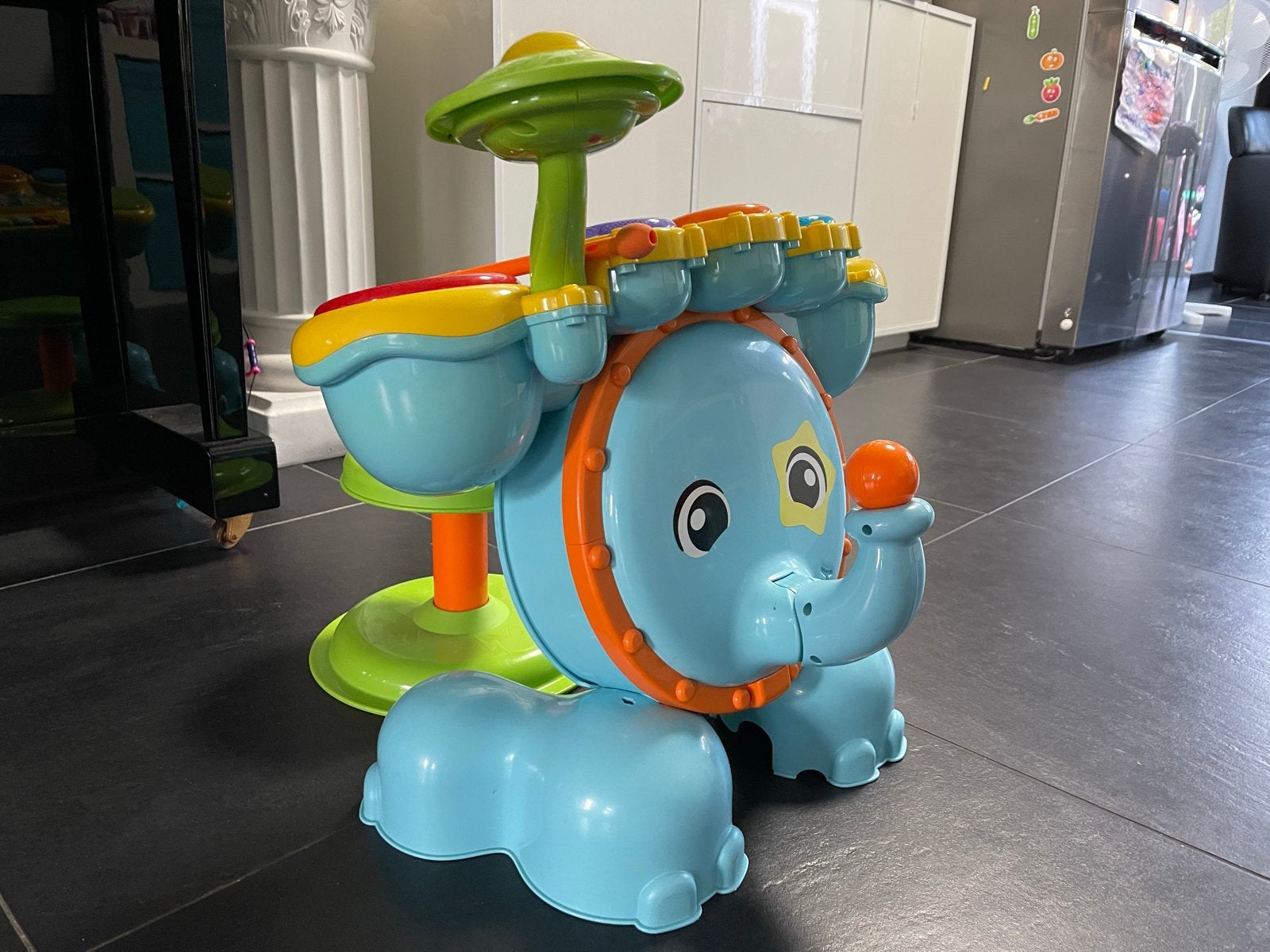VTech Baby Olifant Drumstel met Krukje - Zo goed als nieuw, Ophalen, Zo goed als nieuw, Overige typen, Met licht