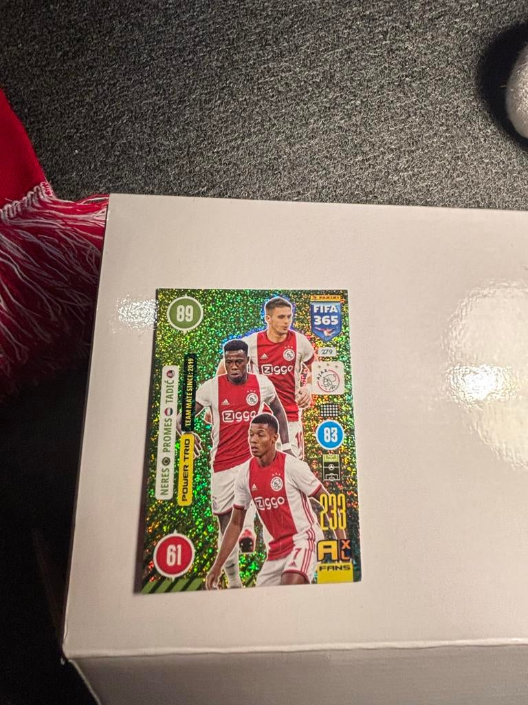 FIFA 365 Adrenalyn XL Power Trio Ajax Kaart, Ophalen of Verzenden, Zo goed als nieuw, Ajax, Spelerskaart