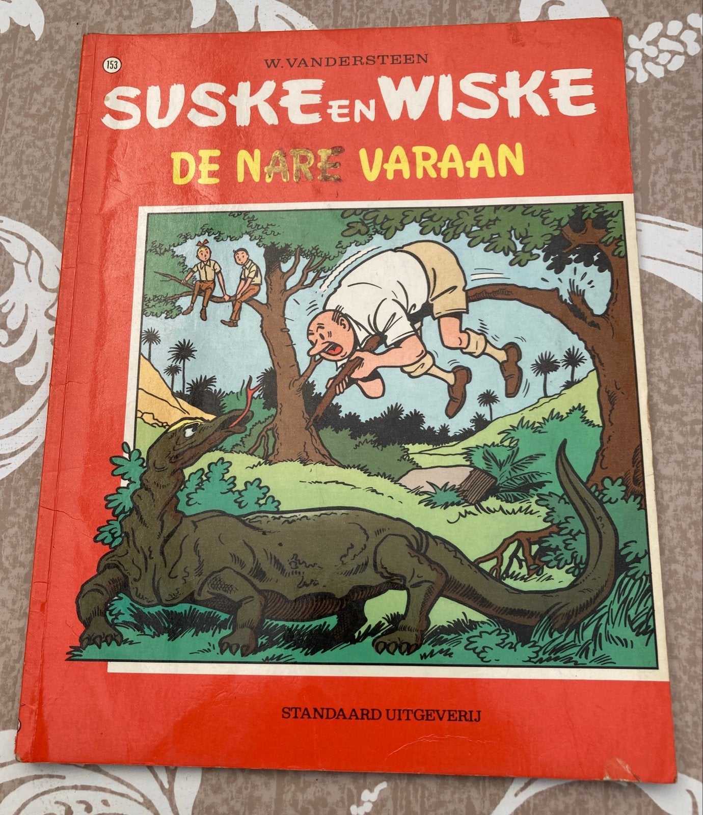 Suske en Wiske - De Nare Varaan (Nr. 153) 1e druk 1975, Eén stripboek, Ophalen of Verzenden, Gelezen
