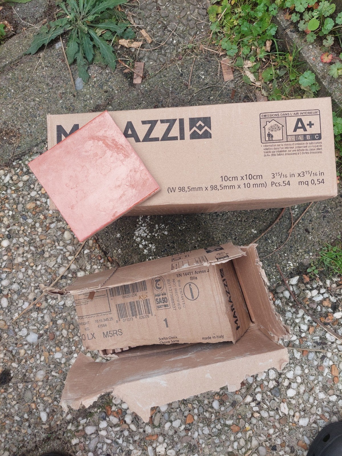 Aardewerken tegels 10x10 cm - 72 stuks (Marazzi), Doe-het-zelf en Verbouw, Ophalen, Nieuw, Minder dan 20 cm, Minder dan 20 cm