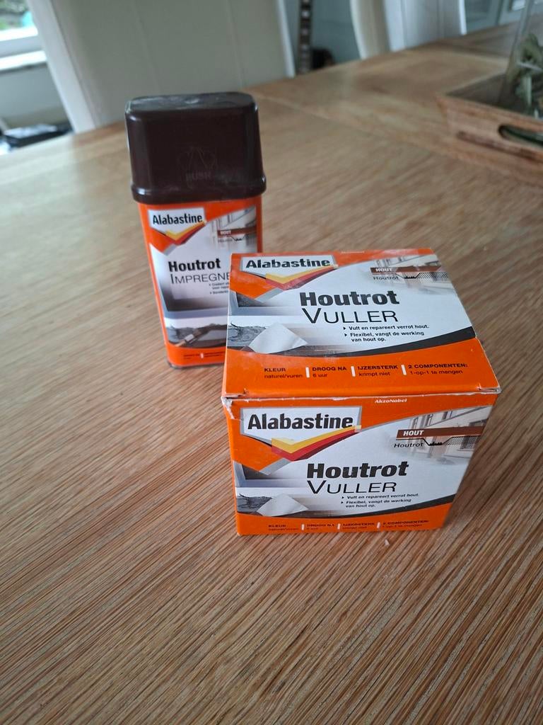Alabastine Houtrotvuller en Houtrot Impregneer - Nieuw, Ophalen of Verzenden, Nieuw, Overige materialen, Overige typen
