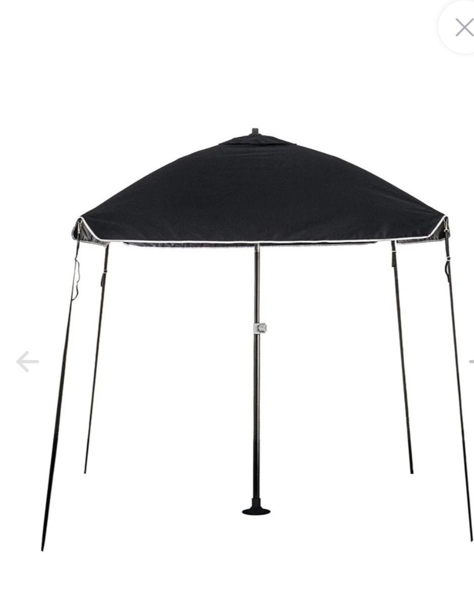 Zwarte Bimini bootparasol. 200 x 200, Ophalen, Zo goed als nieuw, Interieur en Kussens