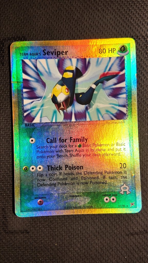 Team Aqua's Seviper 17 Team Magma vs Team Aqua | Pokemon kaa, Ophalen, Zo goed als nieuw, Losse kaart, Foil