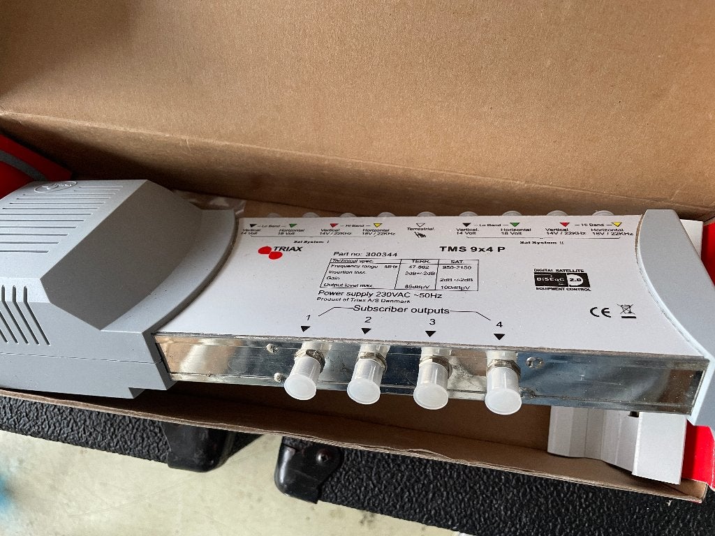 Triax TMS 9x4 P Satelliet Multischakelaar - Nieuw in doos, Ophalen of Verzenden, Nieuw, (Schotel)antenne, Overige merken