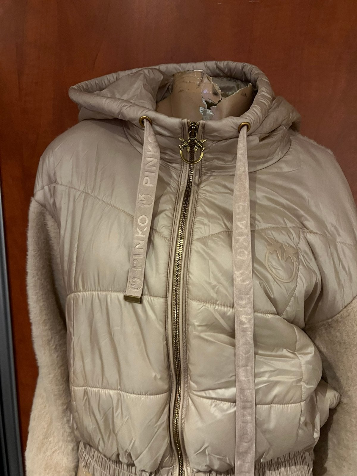 PINKO jas met capuchon maat S origineel zgan, Pinko, B, Beige, Ophalen of Verzenden