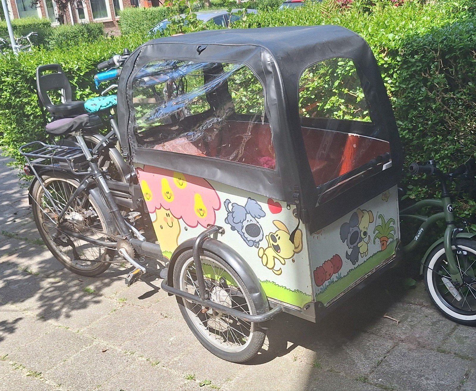 Babboe Big e bakfiets, 4 kinderen of meer, Gebruikt, Huif, Ophalen