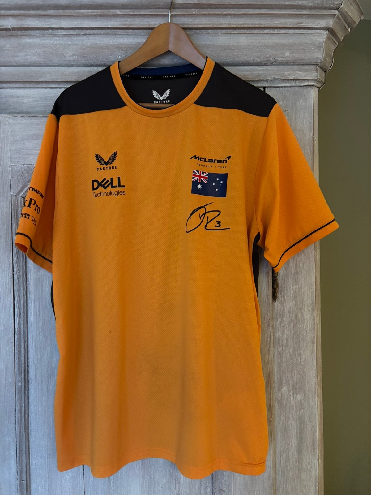 Formule 1 shirt van Ricciardo, team mc Laren, Ophalen of Verzenden, Zo goed als nieuw, Overige maten, Geel