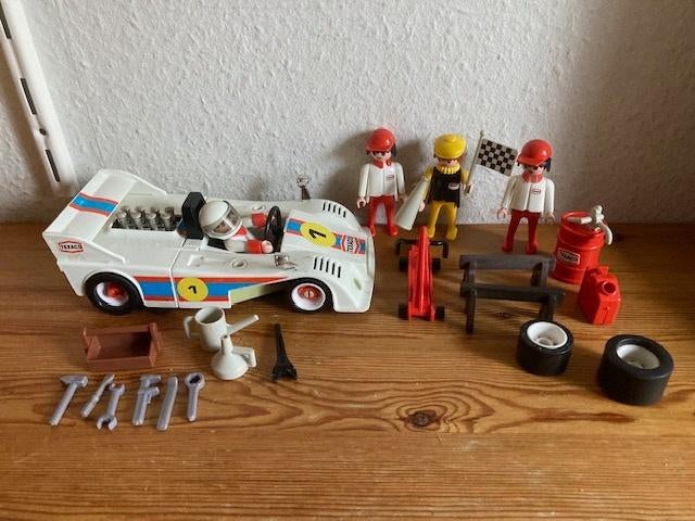 Playmobil vintage formule 1 auto 3520 jaren 80 oud, Ophalen of Verzenden, Gebruikt, Complete set