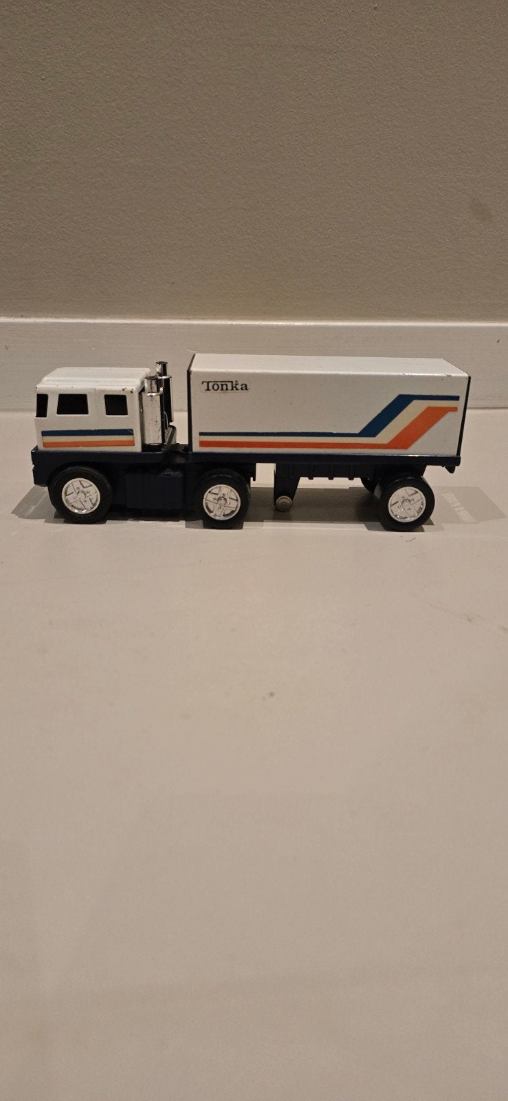 Tonka vrachtwagen met oplegger - Vintage speelgoed, Ophalen of Verzenden, Gebruikt