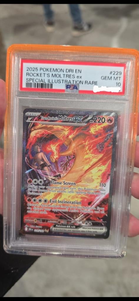 PSA 10 Rocket's Moltres ex Special Illustration Rare, Ophalen of Verzenden, Nieuw, Losse kaart