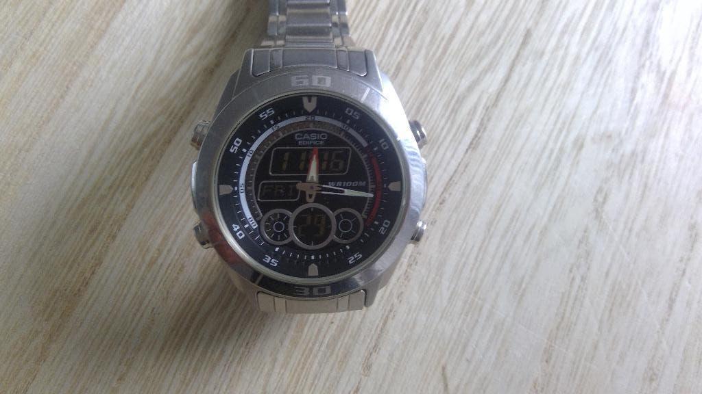 casio edifice, horloge., Gebruikt, Staal, Polshorloge, Ophalen of Verzenden