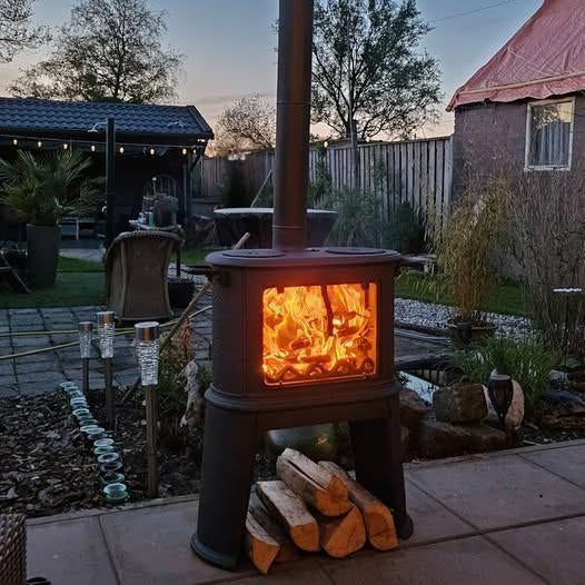 Zwaar Gietijzeren Buitenkachel Vulture, Info@dekachelerij.nl, Nieuw, Ophalen of Verzenden, Coevorderstraatweg 63