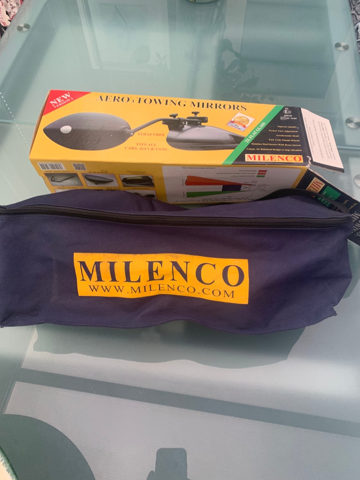 Caravanspiegels Milenco!, Caravans en Kamperen, Kampeeraccessoires, Ophalen of Verzenden, Zo goed als nieuw