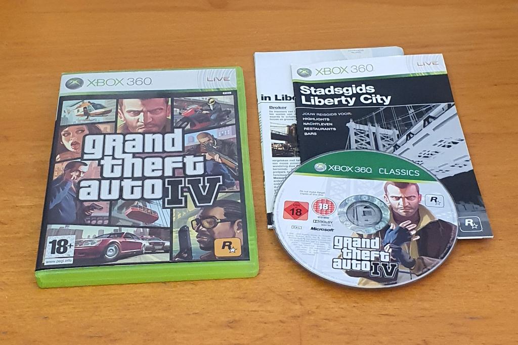 XBOX 360 | Grand Theft Auto IV met POSTER MAP, Avontuur en Actie, Gebruikt, Vanaf 18 jaar, 1 speler