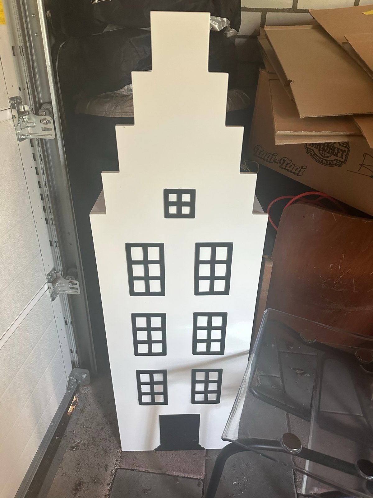 Decoratieve grachtenpand kinder kasten, Ophalen, Gebruikt