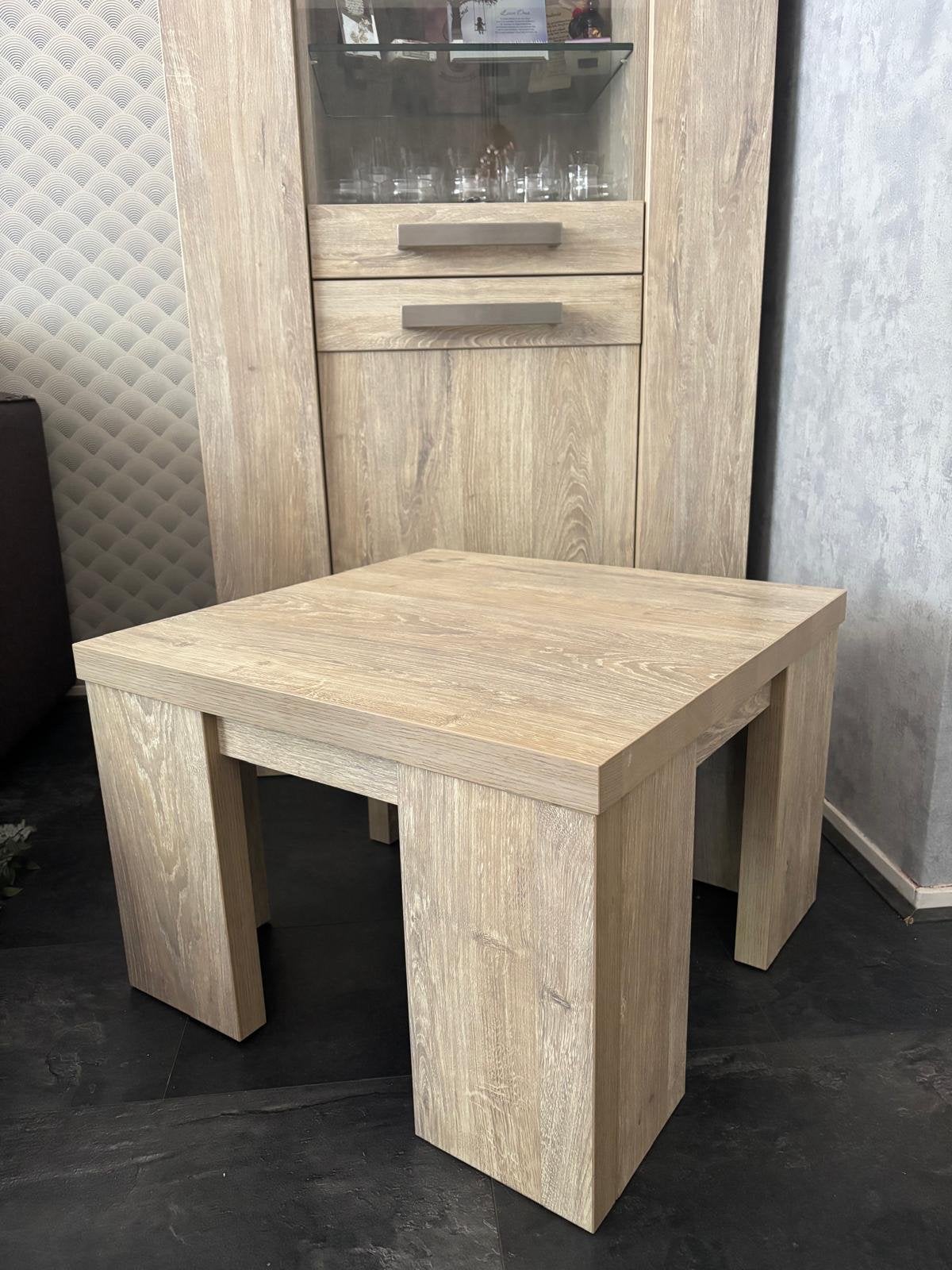 Houten bijzettafel - vierkant, Ophalen, Minder dan 45 cm, Minder dan 55 cm, Gebruikt