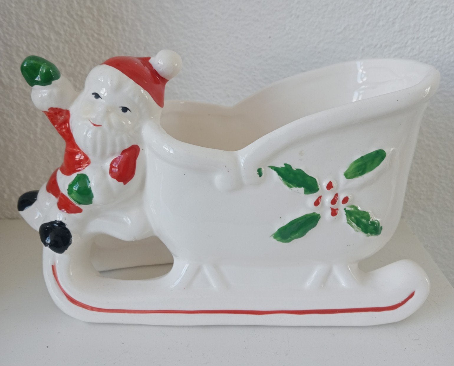 Vintage plantenbakje kerstman, jaren 50 - 70, Ophalen of Verzenden, Zo goed als nieuw