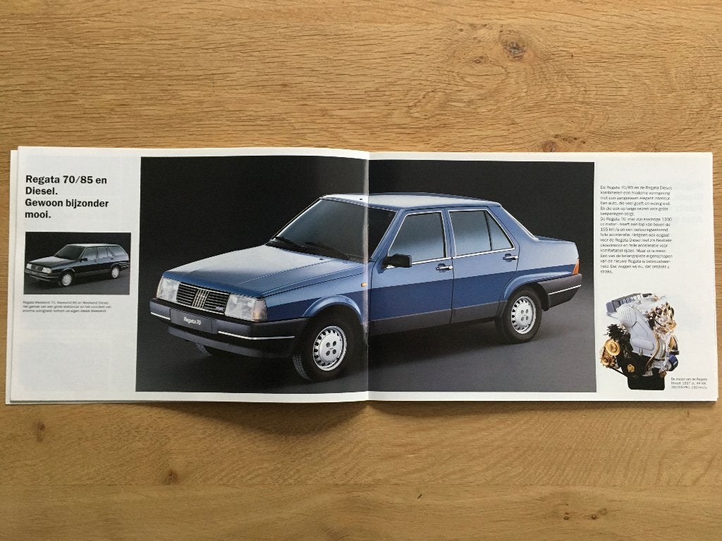 Autofolder/Brochure Fiat Regata 1986, Ophalen of Verzenden, Nieuw, Overige merken