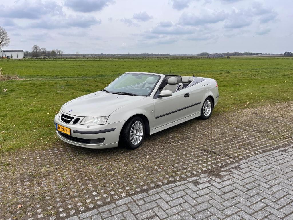 Saab 9-3 1.8 T 110KW 2005 VECTOR | CABRIO | AUT | LEER | APK, Auto's, 1998 cc, Beige, 4 cilinders, Cabriolet