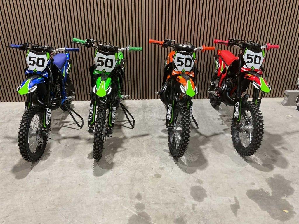 Pitbike Crossmotor Koshine 50 cc 14/12” nieuw in 4 kleuren‼️, Fietsen en Brommers, Ophalen, Ultra motocross, Nieuw, Pitbike