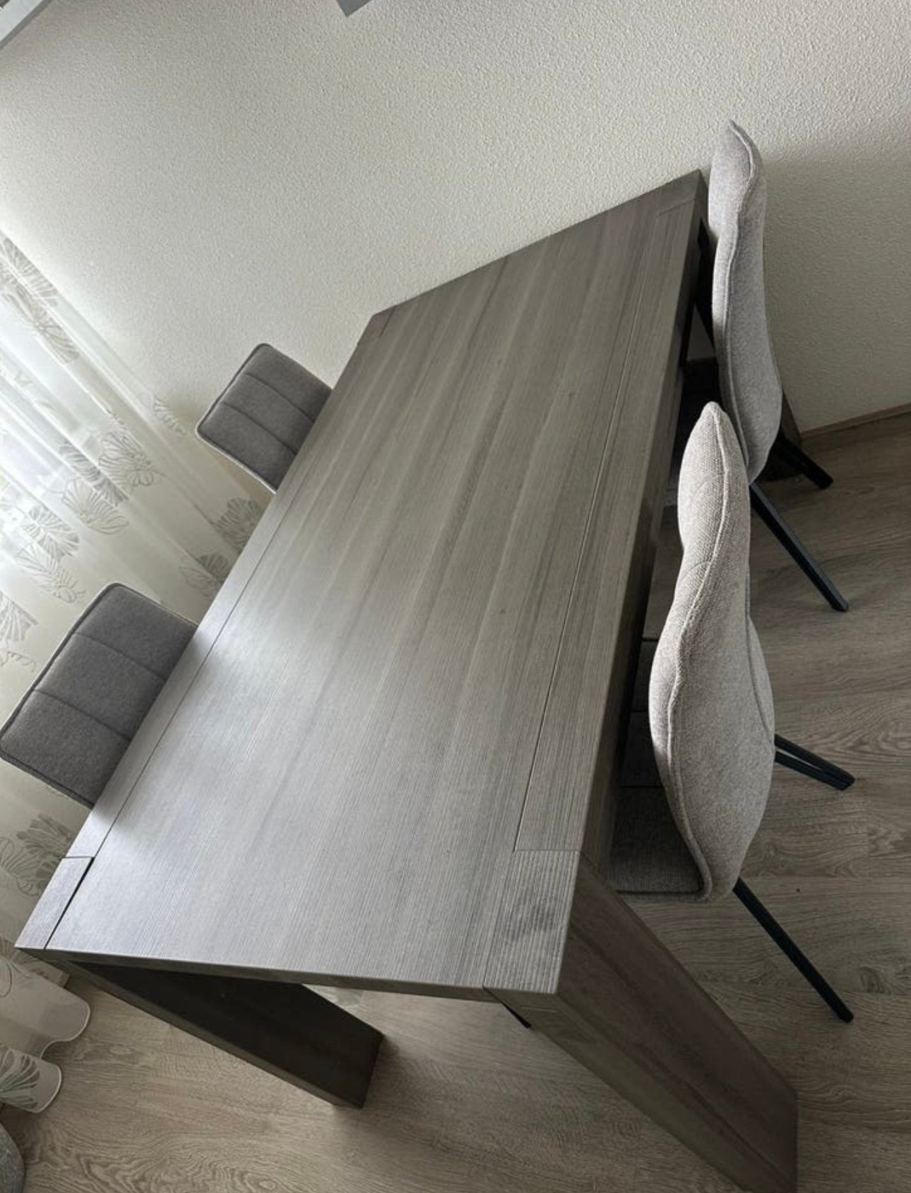 Mooie eettafel met 4 stoelen, Ophalen, Gebruikt, 4 tot 6 stoelen