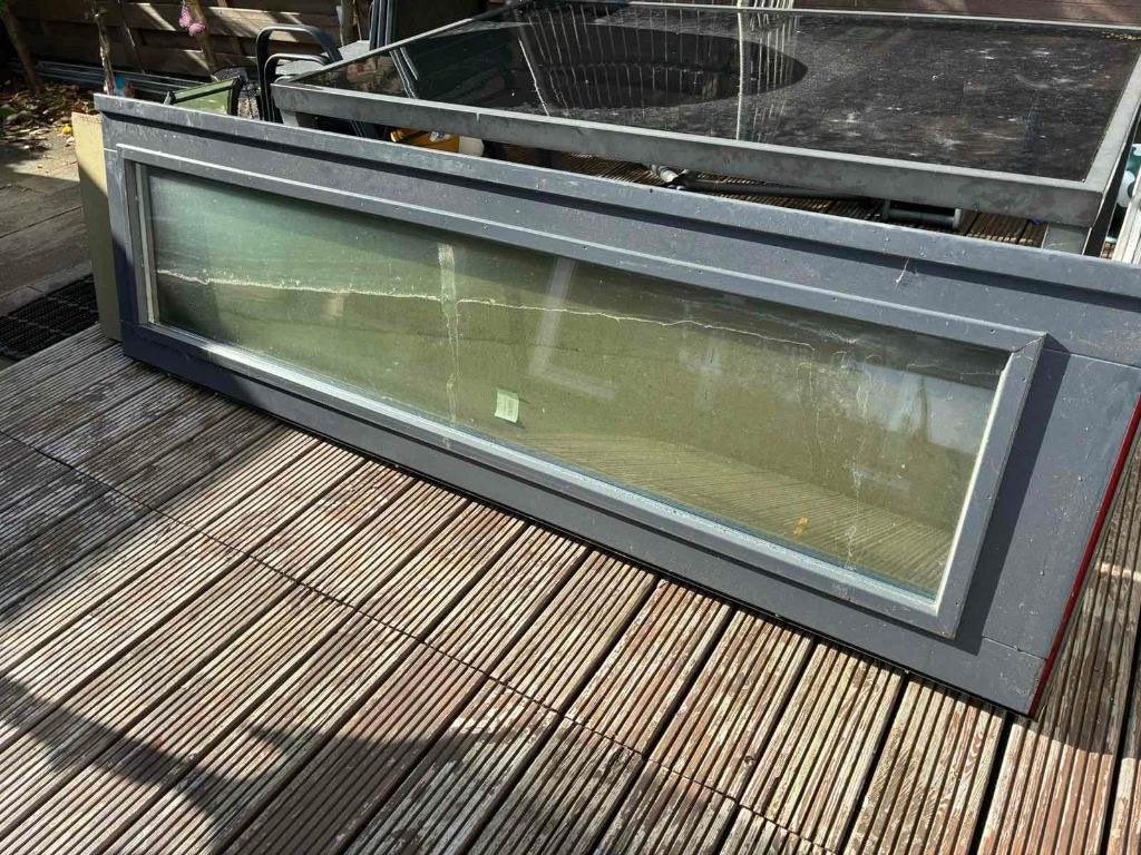 2 houten buitendeuren met dubbel glas (ca. 234 x 68 cm), Doe-het-zelf en Verbouw, Ophalen, Gevelraam of Ruit, Gebruikt, Minder dan 80 cm