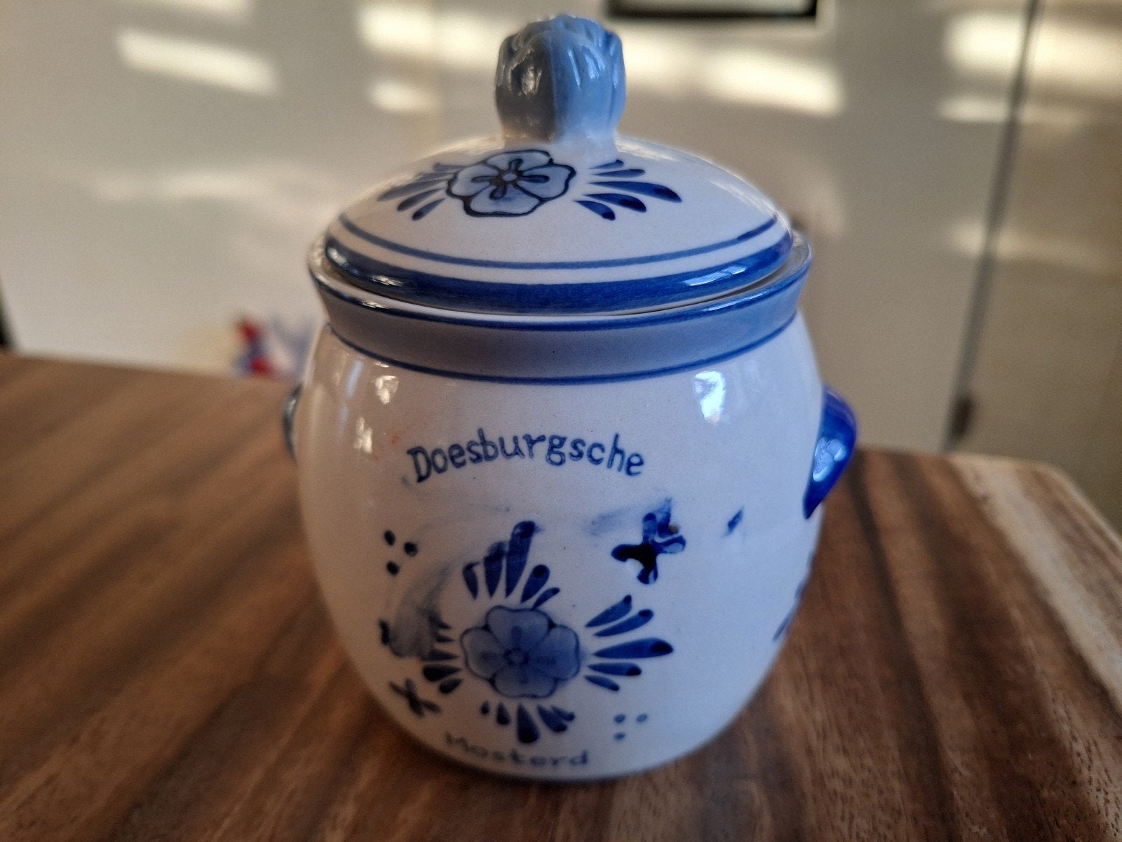 Delfts Blauw Mosterdpotje - Doesburgsche Mosterd, Overige typen, Ophalen of Verzenden, Zo goed als nieuw, Overige stijlen