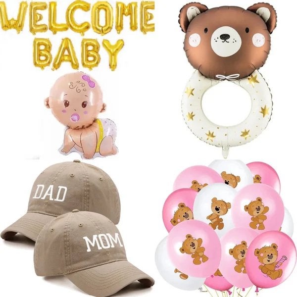 Babyshower decoratie set XL Welcome Baby Girl, Versiering, Nieuw, Ophalen of Verzenden, Struikheide 64,3069lj,Rotterdam