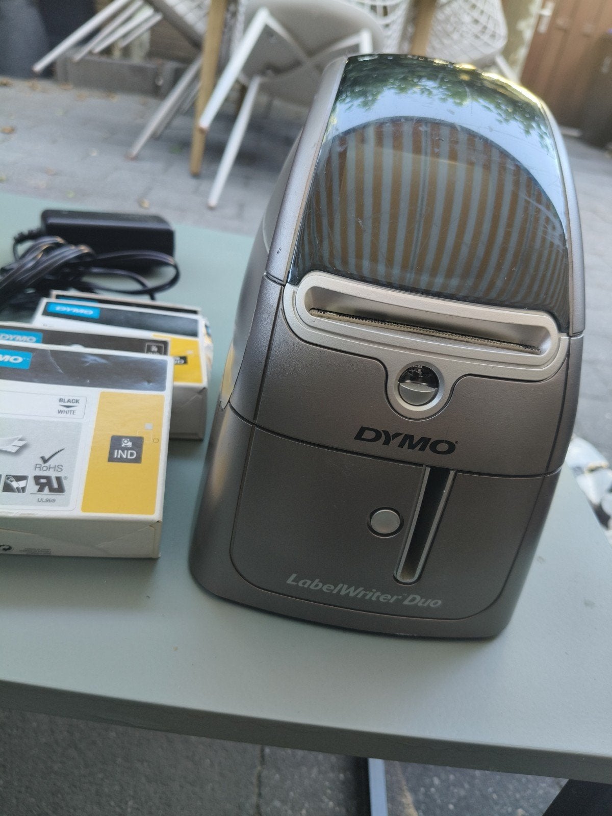 Dymo LabelWriter Duo met 2 nieuwe cartridges type 18443, Computers en Software, Labelprinters, Gebruikt, Etiket, Tape-label, Ophalen of Verzenden