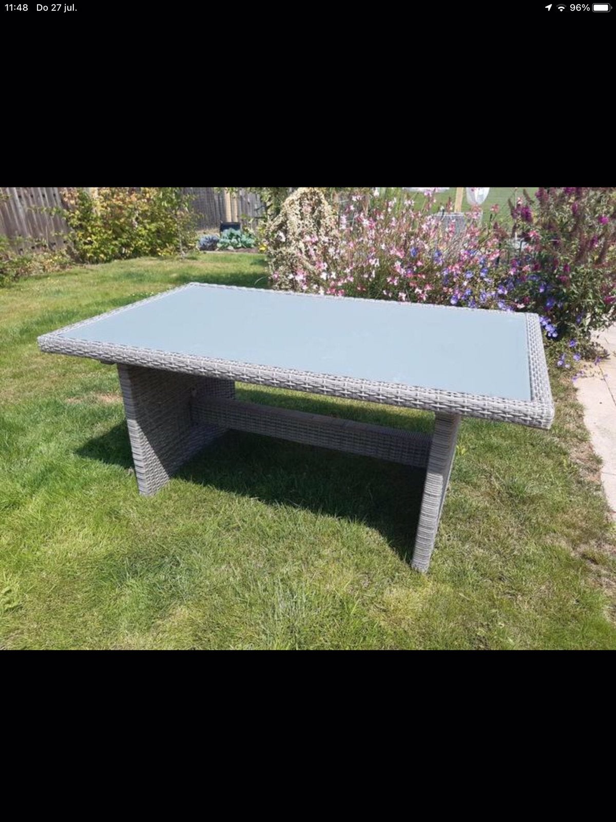 Tuintafeltje, Ophalen of Verzenden, Gebruikt, Rechthoekig, Kunststof