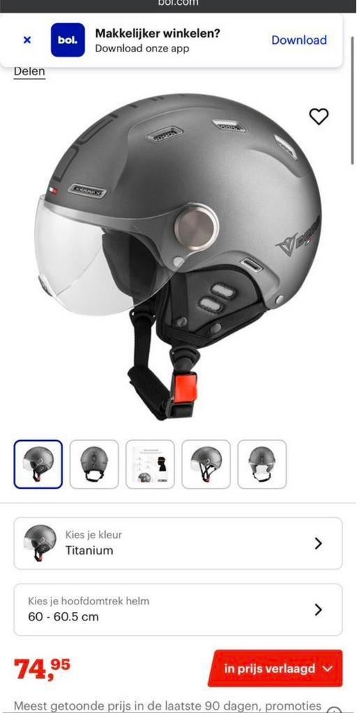 DEMM Speed Pedelec 2 Mat Titanium zgan, Fietsen en Brommers, Brommerhelmen, Ophalen of Verzenden, Zo goed als nieuw, Medium