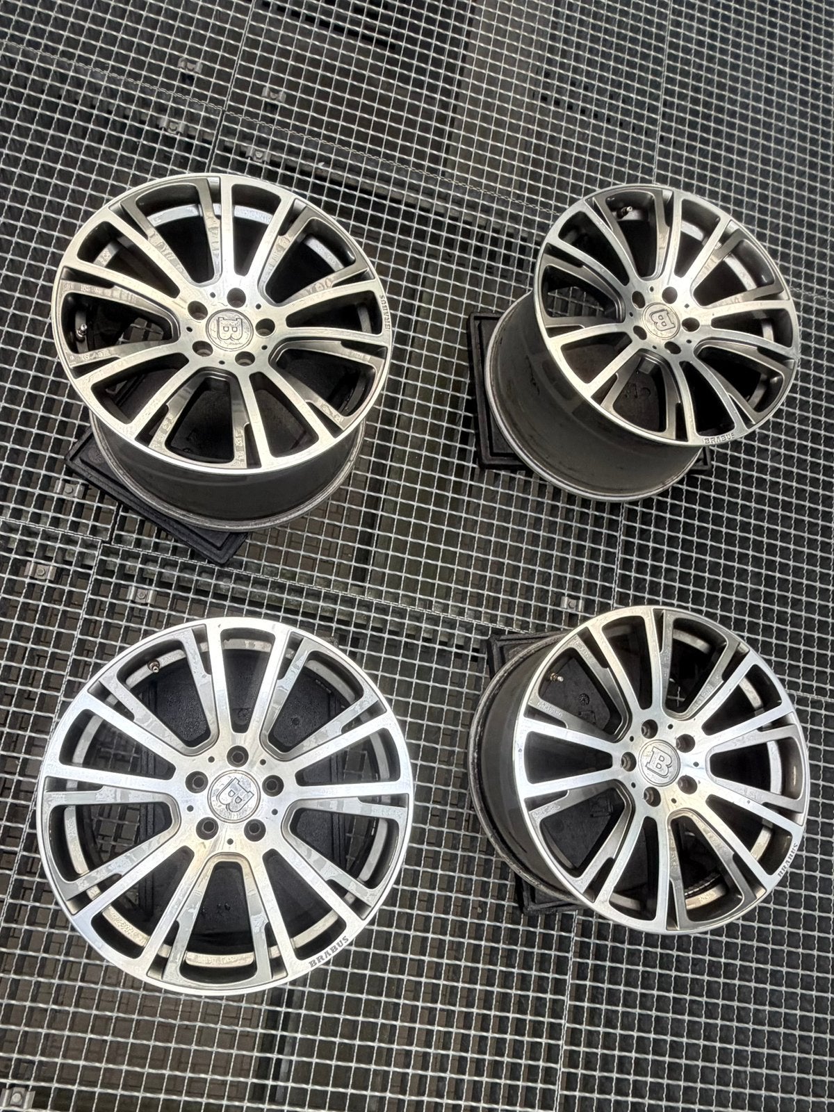 OEM BRABUS MONOBLOCK R LIQUID TITANIUM 19 “ 5x112 BREEDSET, Auto-onderdelen, Banden en Velgen, Gebruikt, Velg(en), Zomerbanden