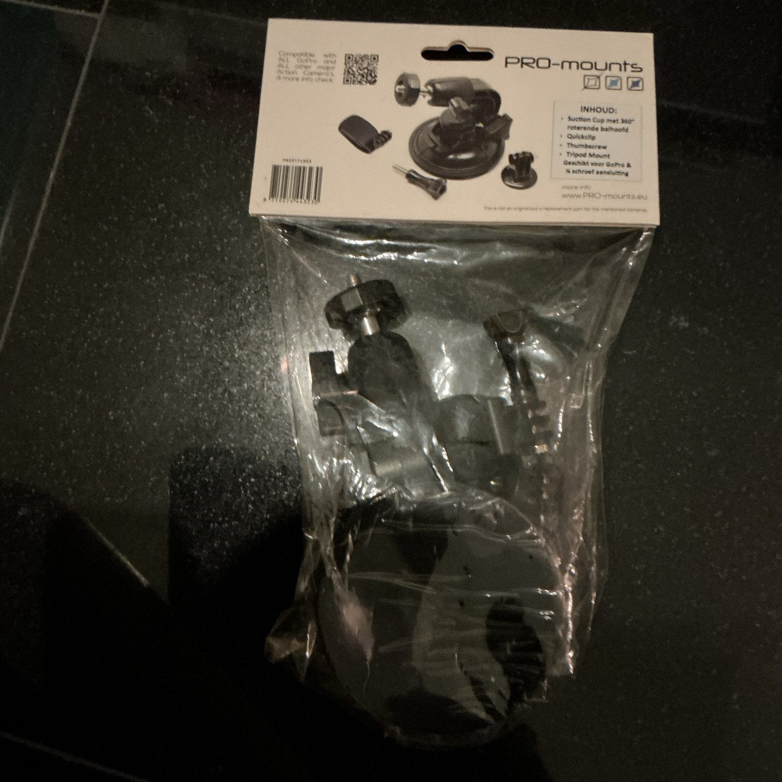 PRO-MOUNTS zuignap mount voor actiecamera's, Ophalen of Verzenden, Nieuw, Overige merken