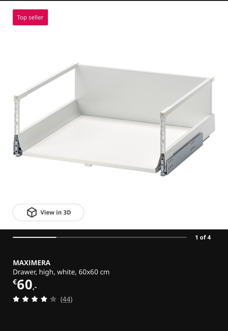 Nieuwe hoge maximera lade met axstad voorkant metod keuken, Ophalen, 50 tot 100 cm, Zo goed als nieuw, Minder dan 100 cm