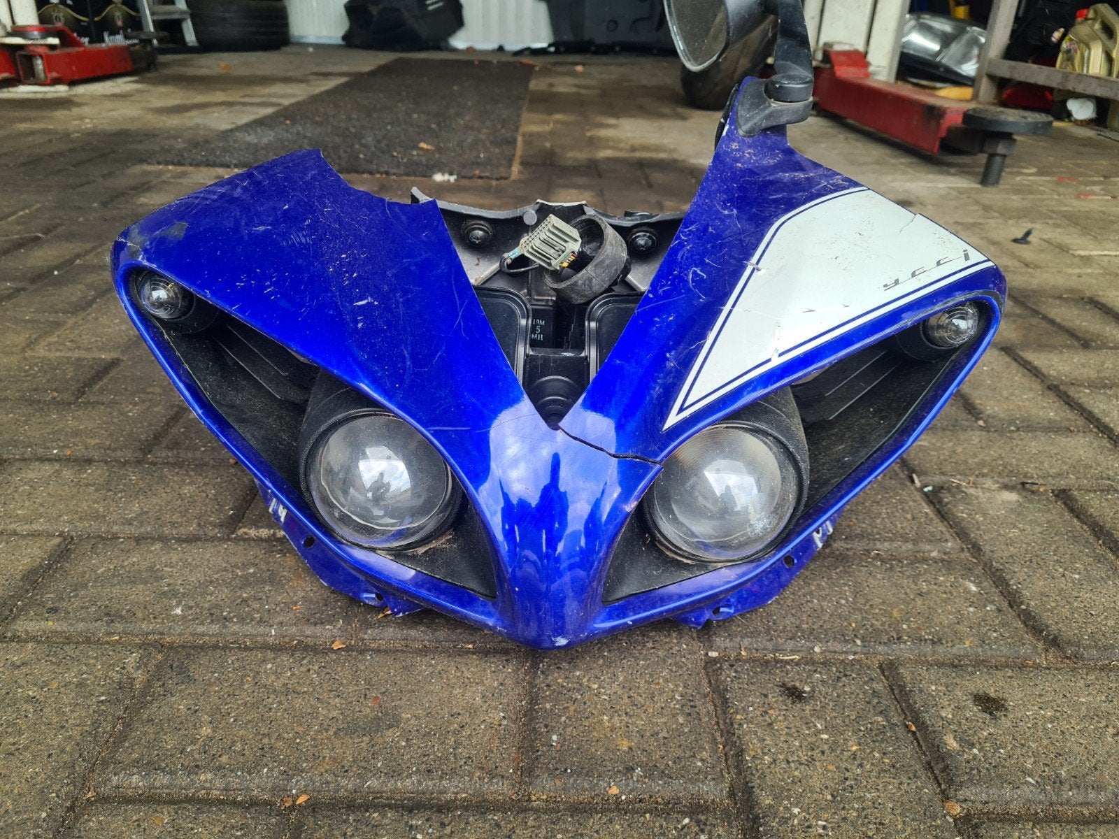 Yamaha r1 big bang spiegel en koplamp goede staat, Ophalen of Verzenden, Gebruikt